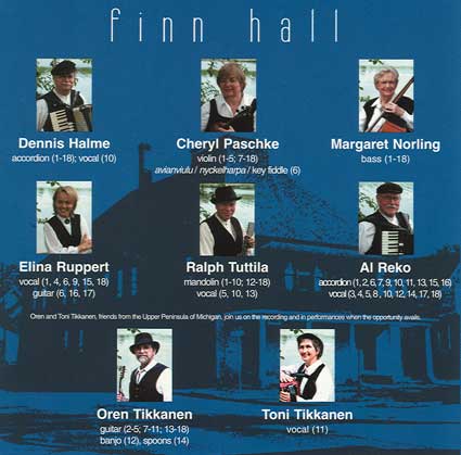 The performers involved in REFLECTIONS/MUISTELMIA, a Finn Hall CD